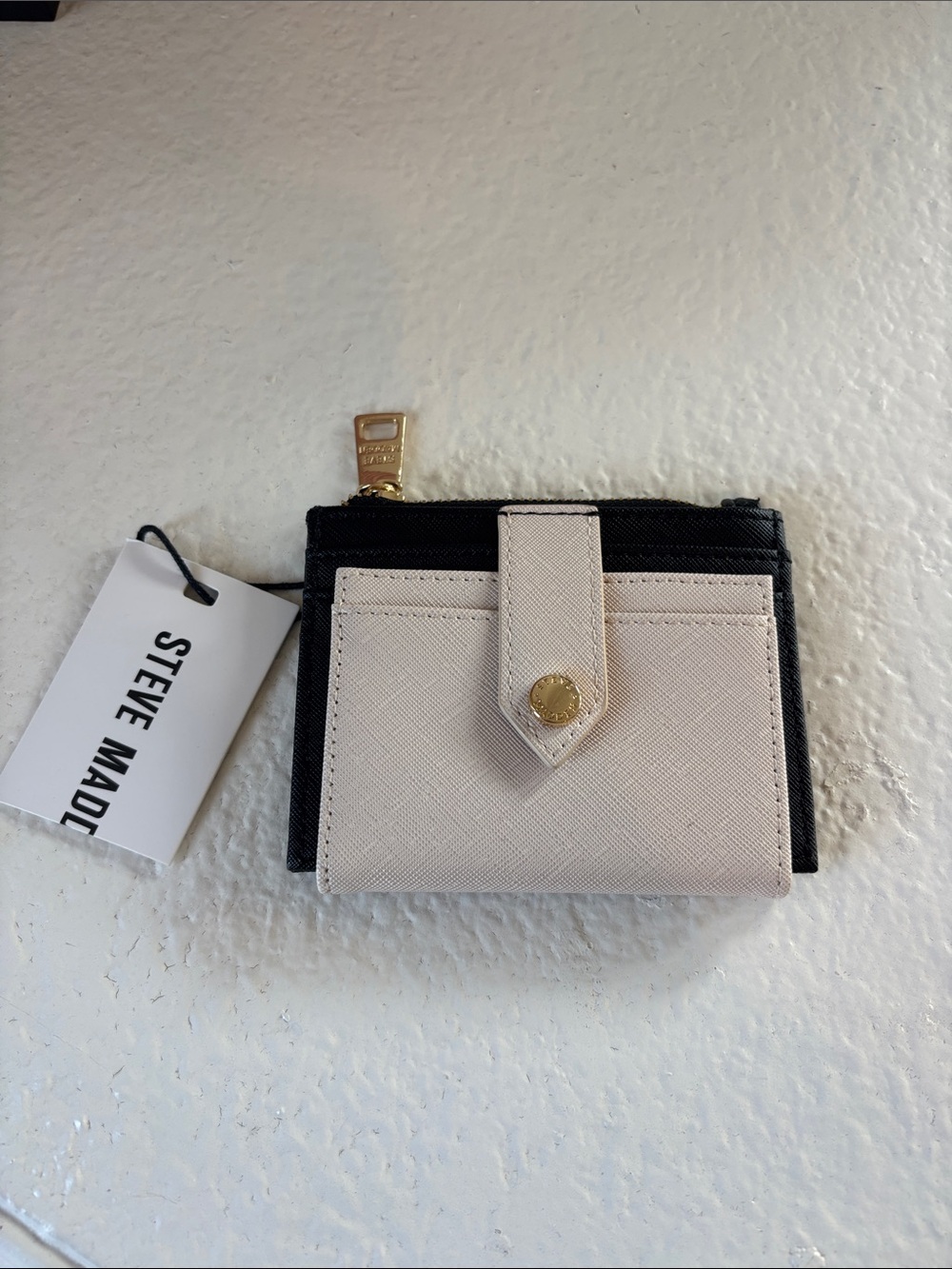 Steve Madden Two-Tone Compact Card Wallet